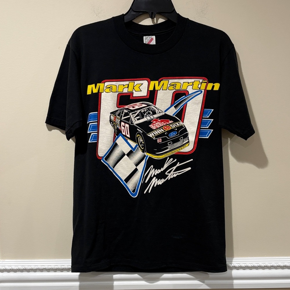 Jerzees Mark Martin Classic Black Racing T-Shirt